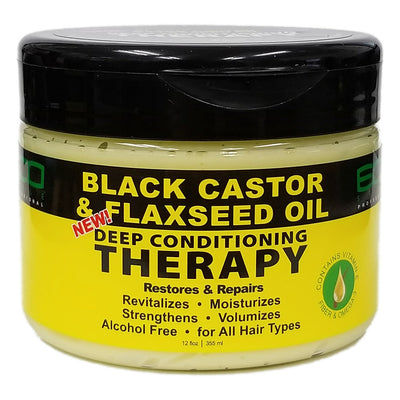 Eco Style Black Castor Oil and Flaxseed Oil 48 Hour Edge Control 11 oz