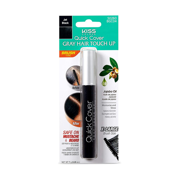 KISS Colors & Care QUICK COVER Root Touch-up BGC04 Jet Black .24oz