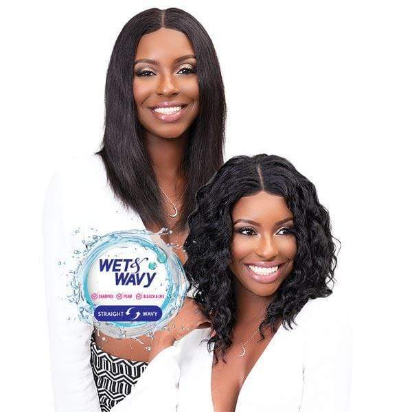 Janet Collection Natural Deep Part Lace Wig 100% Virgin Remy Human Hair Natural 18" Color Natural Brown